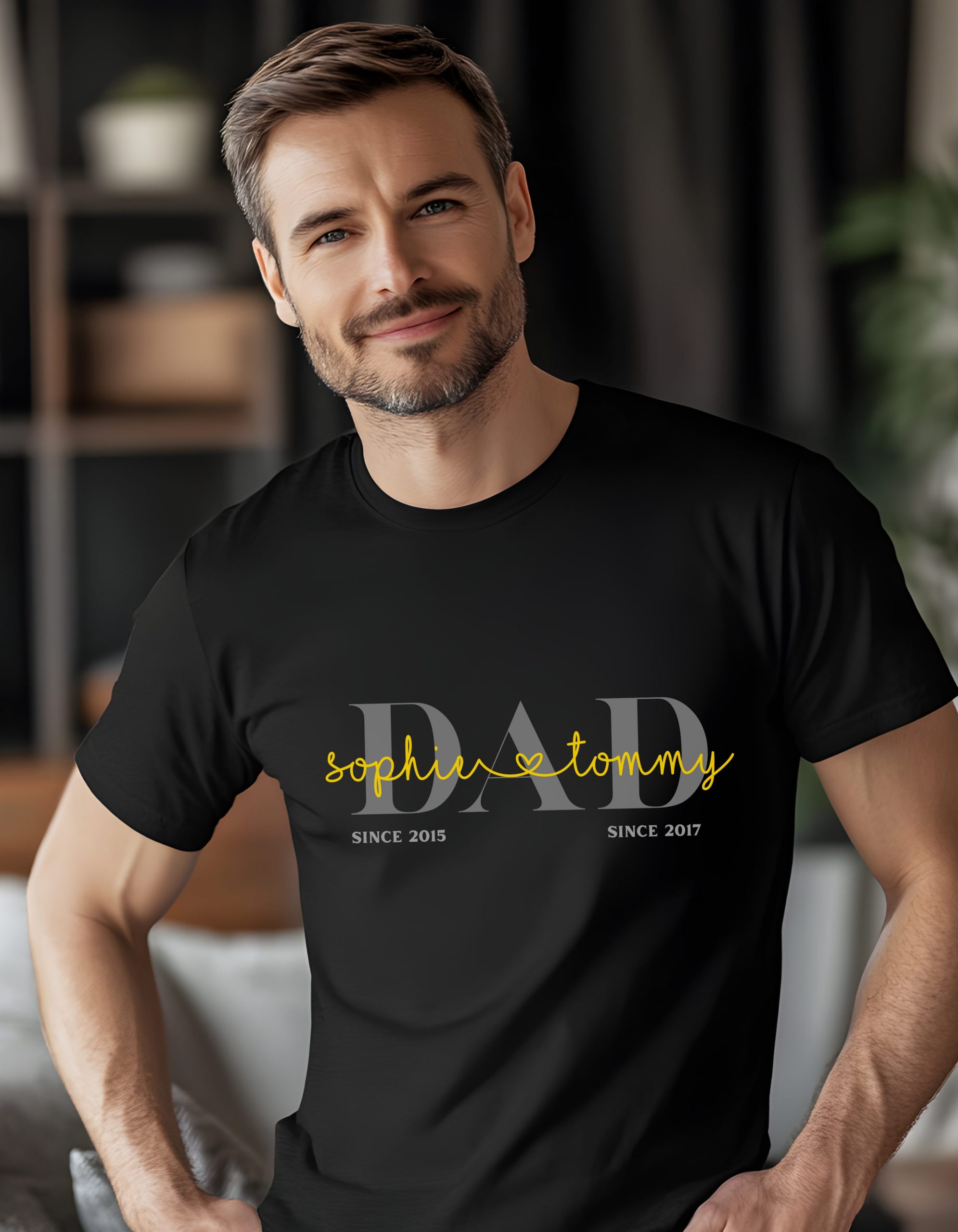 personalisiertes dad t shirt mit name und geburtsjahr personalisiertes dad t shirt mit name und geburtsjahr