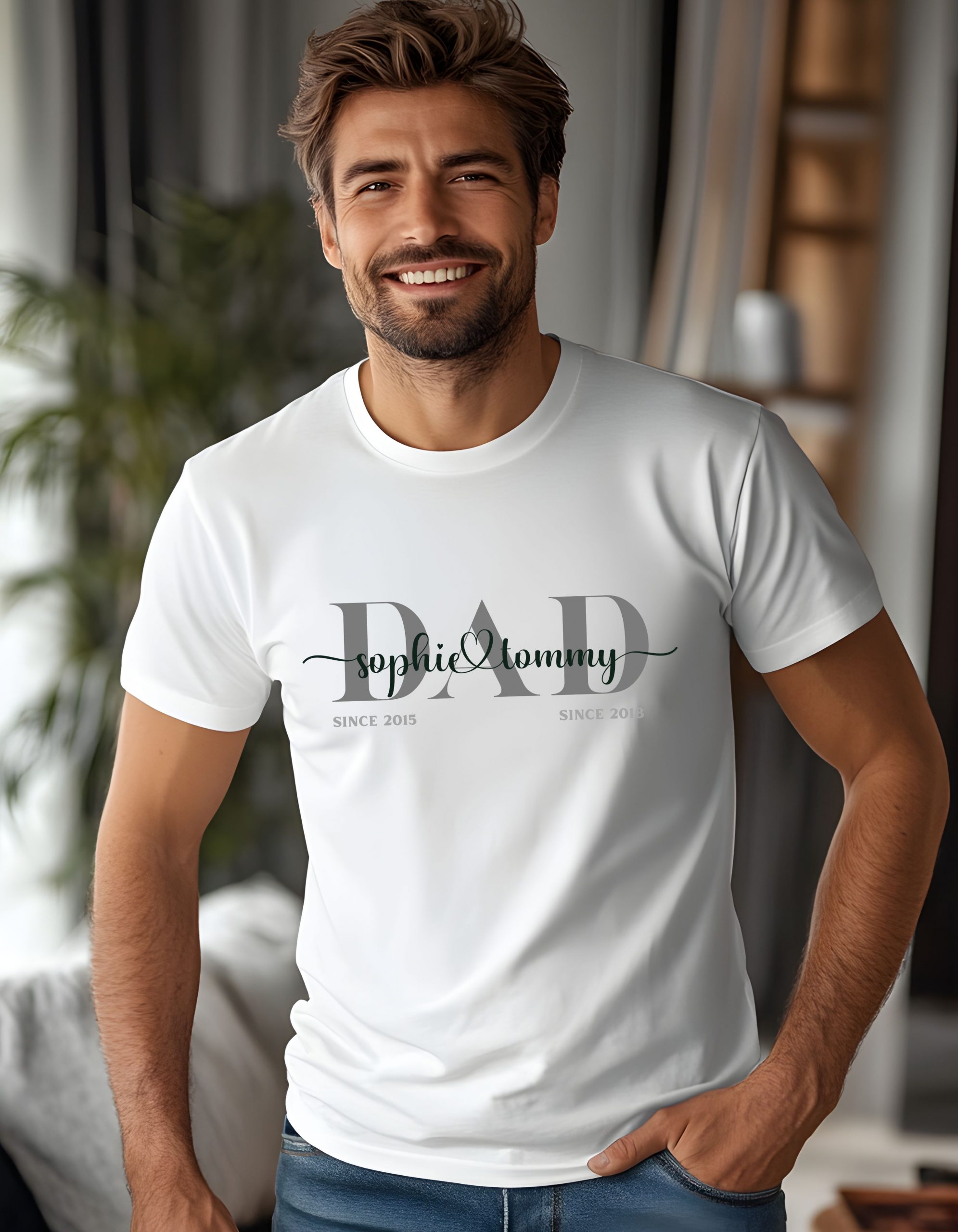 personalisiertes dad t shirt mit name und geburtsjahr personalisiertes dad t shirt mit name und geburtsjahr