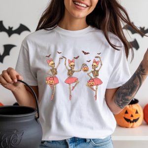 „skelett ballerina“ halloween t shirt